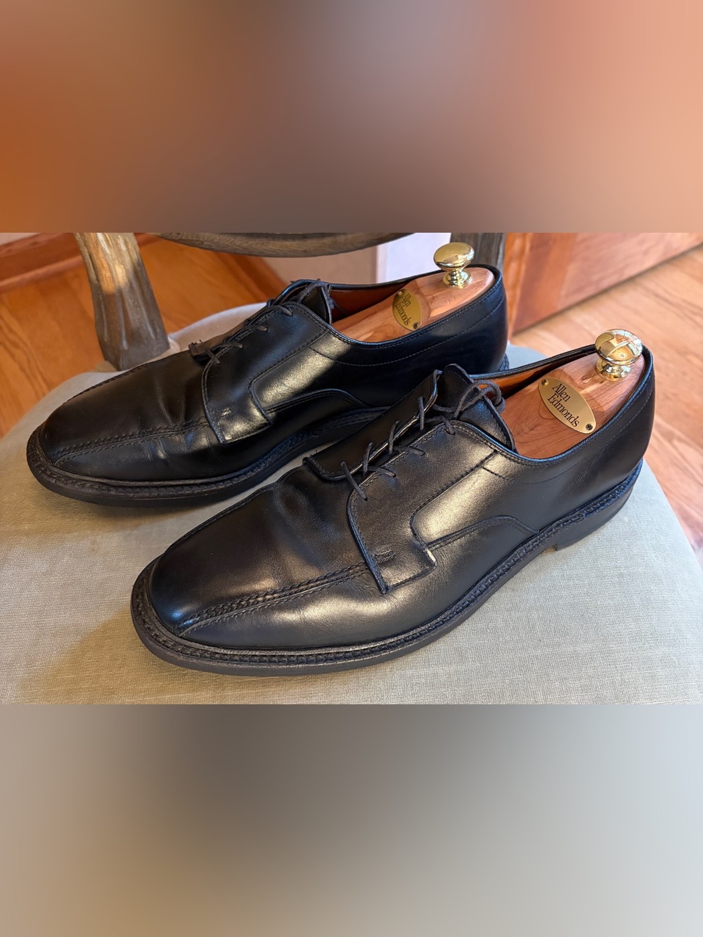 Allen Edmonds Hillcrest Calfskin Leather Derby Shoes 10D Excellent $395